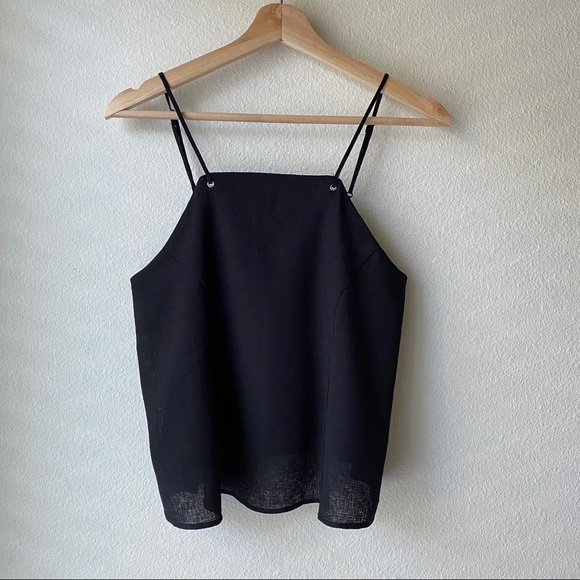 MANGO Black Flowy Loose Fit Tank | Size US 6 - Picture 4 of 6